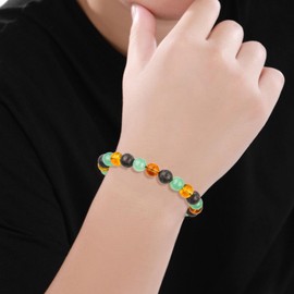 Money Wealth Success Bracelet 10MM Pyrite Green Aventurine Citrine Bracelet for Men Women Good Luck Bracelet Healing Calming Anxiety Stress Relief Gifts