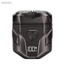 ENCHEN Portable Electric Shaver, Mini Electric Beard Shaver Waterproof & Comfortable Double-Ring Magnetic Cutter, One-Button Long Lasting for Travel & Daily Use