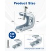 AOKLIT 100 Pcs Beam Clamp, 1/4" x 20 Beam Clamps