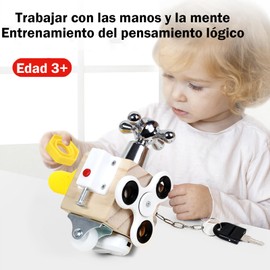Juguete de Aprendizaje Sensorial con Cerraduras,Tablero Sensorial,Cerraduras Juguete Sensorial,Juguetes Educativos De Aprendizaje Temprano Mejora la Coordinación,Educativos Montessori Lock Picking Toy