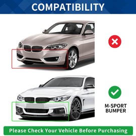 XPHAZZ Front Lip Compatible with 2-Series 2014-2021 F22 F23 M-Sport Model ABS Bumper Air Splitter (Gloss Black, F22)