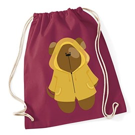 Hippowarehouse Raincoat Dog Drawstring Cotton School Gym Bag 37cm x 46cm, 12 litres