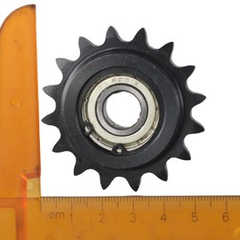 16 Tooth Chain Sprocket Black Practical 3/8" Pitch Drive Chain Gear Durable Roller Tensioner for ISO 06C Chain Timing Gear Roller Chain