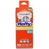 Hefty Small Trash Flap Tie Bag, 4 Gal Capacity, Gray,