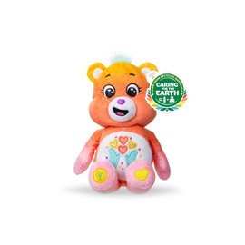 Basic Fun Care Bears Dankbares Herz Bär Plüsch – 23cm Fun Size Glitzer-Plüsch – Weiches & Nachhaltiges Kuscheltier mit Glitzerndem Herz-Bauchabzeichen