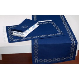 DII Hanukkah Collection Tabletop, Table Runner, 14x70, Star of David