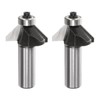 sourcing map 2pcs 45 Degree Chamfer Router Bit 1/2 Inch