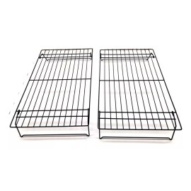 Aleissi Rejilla Enfriadora Doble Acero 40x25x7cm Reposteria Color Negro