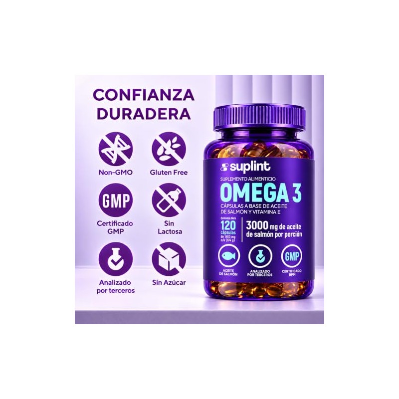Omega 3 Aceite de Salmón 3000mg por Porción 540mg EPA