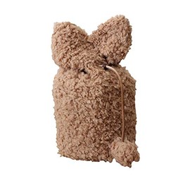 Urn Cover, Single Item, Fuwamoko, 3.5 Inches, Ears and Tail, Boa Material, Bone Bag, Cover Bag (Brown)