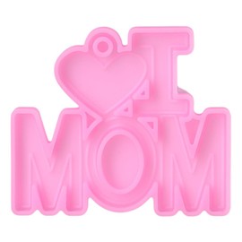 HYROOY I Love Mom Dad Word Keychain Pendant Resin Mold Thanksgiving Silicone Mould Silicone 1#
