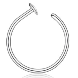 925 Sterling Silver Fake Nose Ring Hoop - Small Clip-On Faux Nose Cuff for Women & Men, No Piercing Needed, Tiny Unisex Nose Jewelry