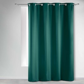 Douceur d'Intérieur, Emerald Blackout Eyelet Curtain 135 x 240 cm