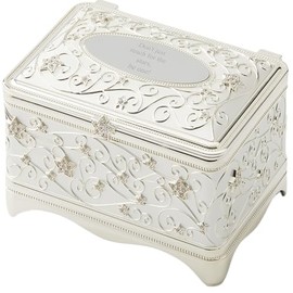 THINGS REMEMBERED Engraved Silver Star Jewelry Box (Free Customization)