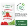 Simple Mixes Natural Gelatin Dessert, Strawberry, Healthy Snack, Dye-Free, No