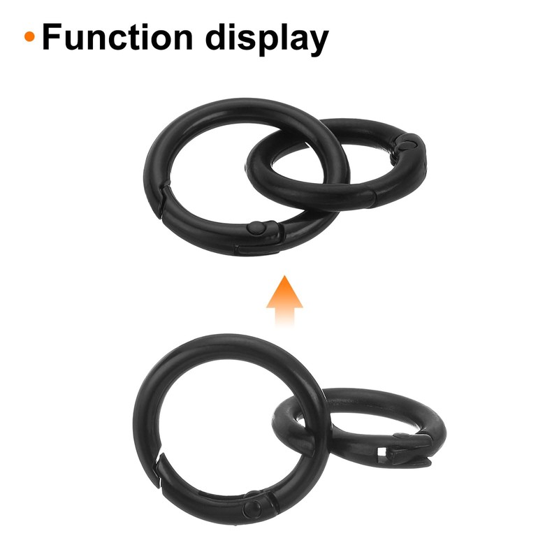 uxcell 10Pcs Spring O Rings, 3/4"(19mm) ID Zinc Alloy Trigger