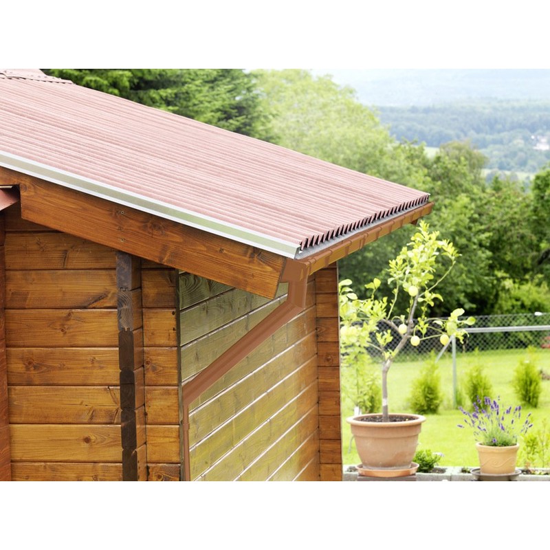 INEFA Downpipe 100 cm, PVC DN75 / 75 mm, Brown,