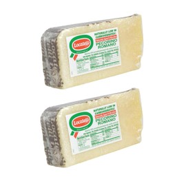 PECORINO ROMANO CHEESE WEDGE | 2 PACK - 1.25 LBS EACH Approximate weight (2.5 LBS TOTAL | 100% Pure Sheeps Milk | Sold by Cosmos Candy
