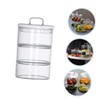ULTECHNOVO 1Set Stackable Fresh Keeping Bowls for Salad and Grain