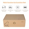 AUSCAT Cat Cardboard Scratcher, 4 PCS Reversible Cat Scratching Boards