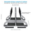 Psitek Aluminum Dual Vertical Laptop Stand Dock Holder, Adjustable Slot