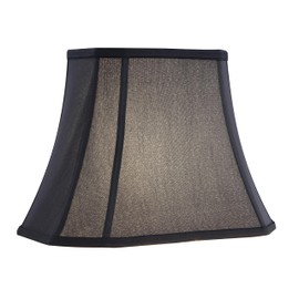 Aspen Creative 34246 Rectangle Cut Corner Bell Spider Lamp Shade in Black, (6+8)" Top x (9+14)" Bottom x 10-1/2" Slant Height