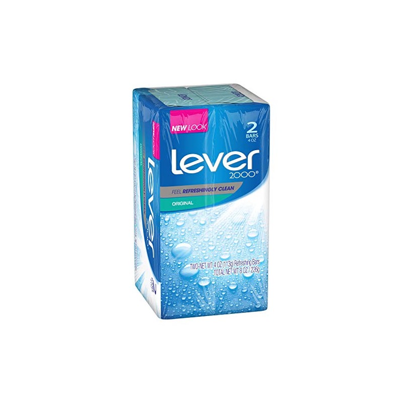 Lever 2000 Bar Soap, Original, 3.75 oz, 2 Bar