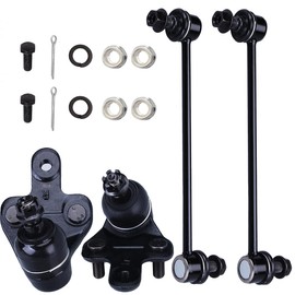HHCM 4 Pcs Lower Front Ball Joint and Sway Bar Kit K500187 K500188 K90344, Ball Joint Sway Bar for Toyota Highlander 2008-2019, Toyota Venza 2009-2016; for Lexus RX350, RX350L, RX450h, RX450hL