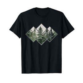 Geometric Trees Nature Forest Outdoor Graphic for Men T-Shirt