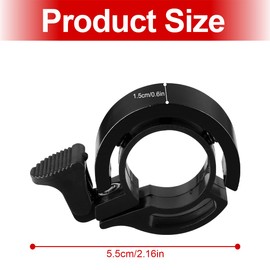 GLADFRESIT 2PCS Bicycle Hidden Bell Super Loud Cycling Horn for Folding Bike Mountain Bike for Alerting Passers-By (Black and Silver)