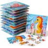 GR GRINNNIE Wooden Ocean Animal Puzzles 12-Pack Toddler Jigsaw Ages