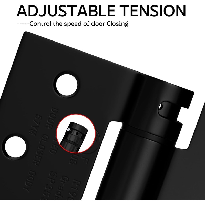 Haidms 6 Pack Self Closing Door Hinges 4 Inch Matte