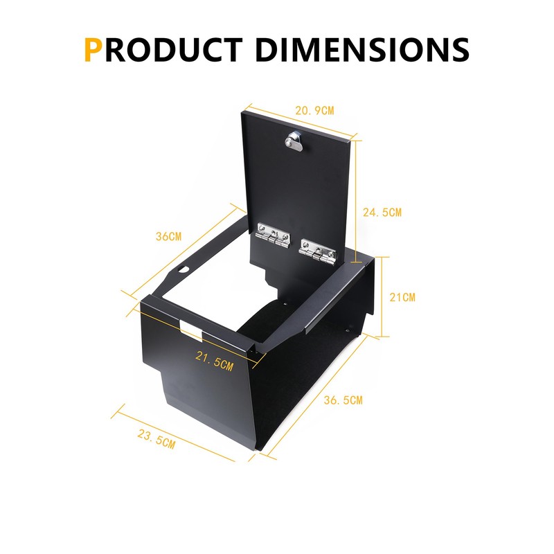 West-xingzhe Center Console Organizer Safe Lock Box Storage Compatible with