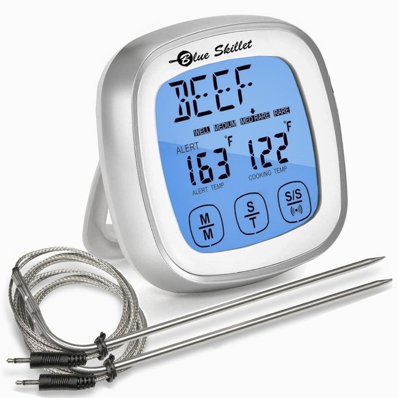 Oven & BBQ Touchscreen Digital Meat Cooking Thermometer and Timer