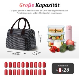 AOTM Cool Bag Small for Women Men, 12 L Large Lunch Bag, Insulated Adjustable Shoulder Straps, Foldable Mini Cool Bag, Cool Box, Small for Men, Women, Insulated Bag for Work, Picnic, On the Go