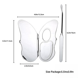 Rowcay 2 Set Makeup Mixing Palette, Acrylic Collapsible Makeup Palette Tray, Handheld Nail Art Transparent Palettes with Stirring Spatula for Foundation Make-up, Makeup Artist and Beginner