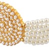 Aheli Pearl Diamond Gargantilla Collar con pendientes redondos Set Regalo