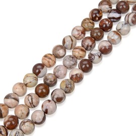 Adabele- 2 hebras | Piedra preciosa curativa de jaspe de cebra Natural de 4mm (0,16 pulgadas), cuentas de piedra sueltas redondas pequeñas (178-188 uds en total) para hacer joyería artesanal GY12-4