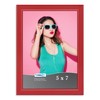 Icona Bay 7x5 Red Picture Frame, Coloured Solid Wood Scandinavian Style Frame for Photo, Pizzazz Collection