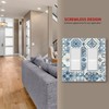 Retro Blue Tile 2 Gang Double Rocker/Decor Light Switch Cover