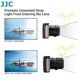 JJC Gegenlichtblende Metall für Leica Q3 43/Q3, Vignettierungsfrei Konstruktion, Makromodus mit Filtern ≤8mm Nutzbar, Vignettierungsfrei Konstruktion, Robustes Metallgehäuse