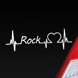 Hellweg Druckerei Car Sticker Rock Pulse Heartbeat Fun Sticker Rear Window Sticker Car Sticker