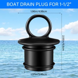 8 Pcs PVC Push-in Boat Drain Plugs 1-1/2" Thru Hull Drains Stopper, Scupper Fishing Boat Scupper Plugs for Fishing Boat Plug Parts Accessories Prevent Water Overflow