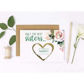 Pregnancy Announcement Cards, Pregnancy Scratch Off Card for Sister and Best Friend, New Auntie Aunt Pregnancy Reveal Card(Preg Card for Sister)