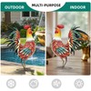 Autodaya 21" Metal Rooster Yard Decor, Outdoor Garden Statues, Metal