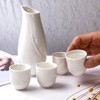 5 Pieces Japanese Sake Set,Ceramic Sake Set with 1 Tokkuri