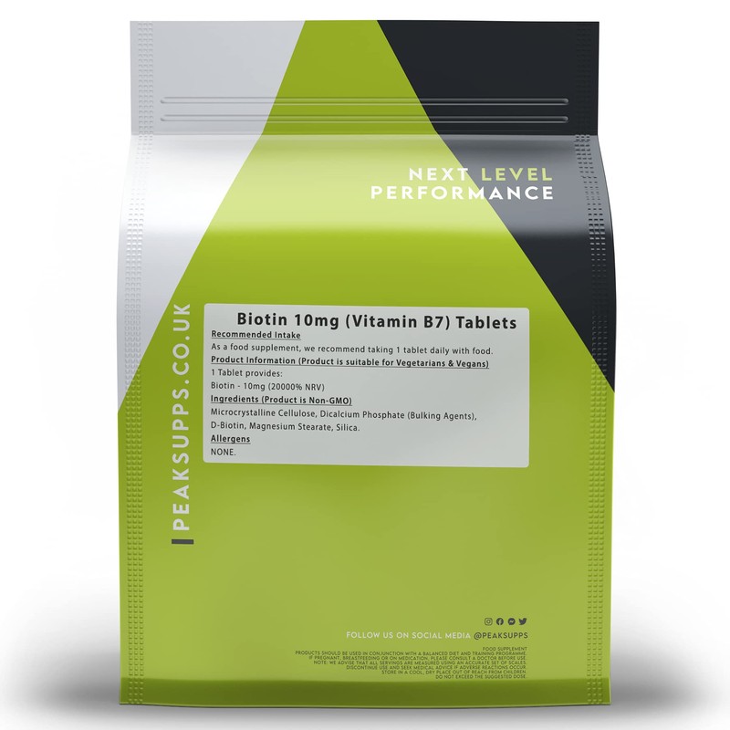 Biotin 10000mcg Tablets - 30 Pack | Vitamin B7 10mg