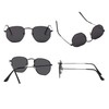 Hipster Hexagonal Polarized Sunglasses Men Women Geometric Square Small Vintage
