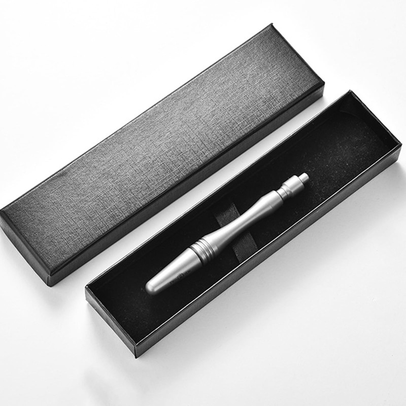Hamans Ballpoint Pen 4.02" Spiral Pen Cap Design Titanium EDC