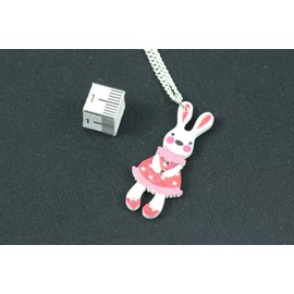 Miniblings Easter Bunny Easter Necklace 45 cm Easter Bunny Bunny Red Handmade Fashion Jewellery Link Chain Silver-Plated